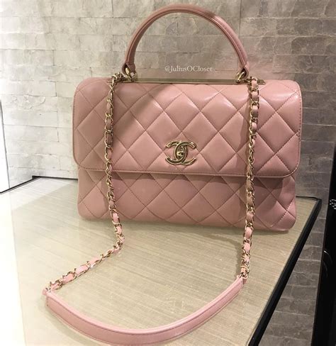 chanel soft lambskin light pink chain bag|Chanel leather handbags.